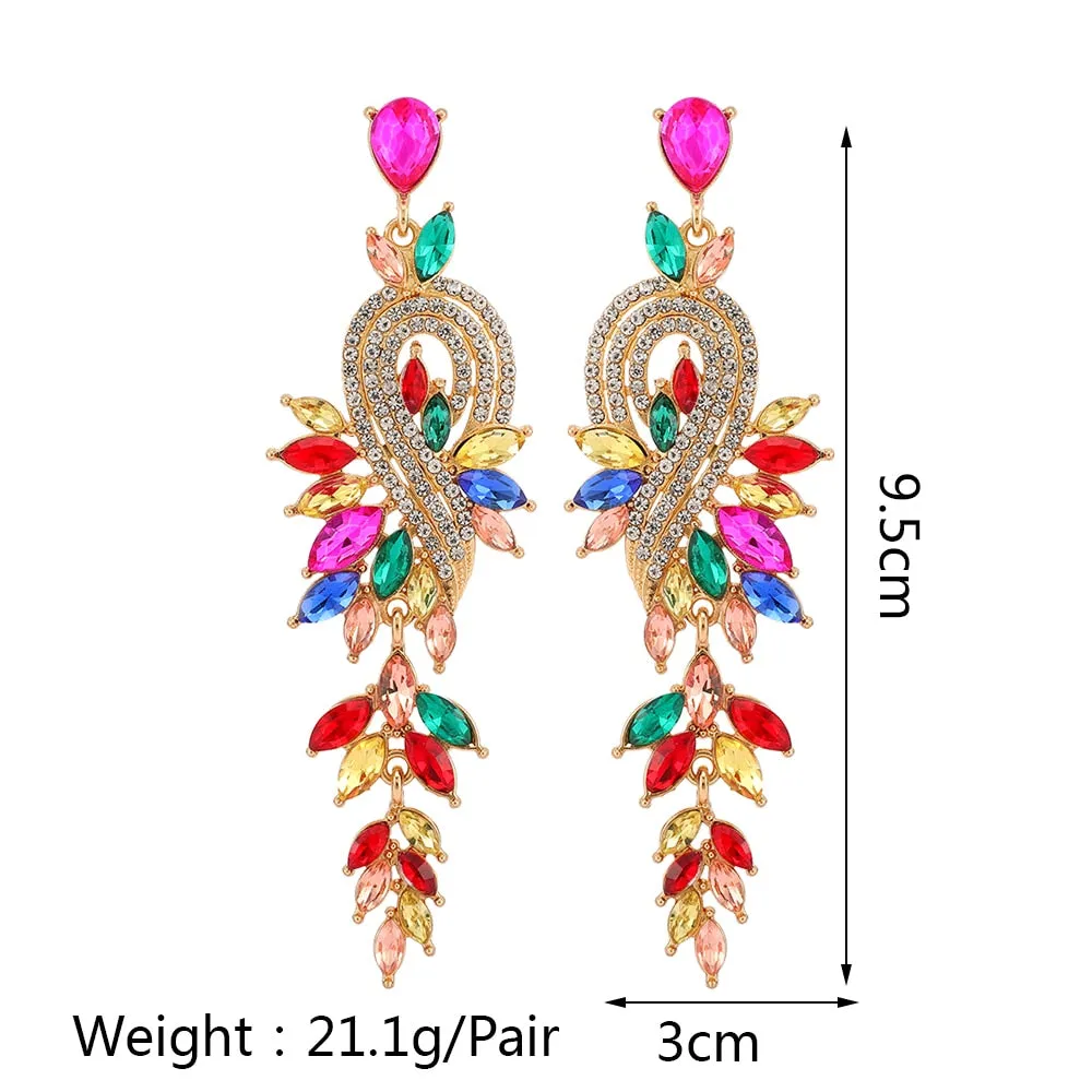 Geometric Big Long Pendant Earrings