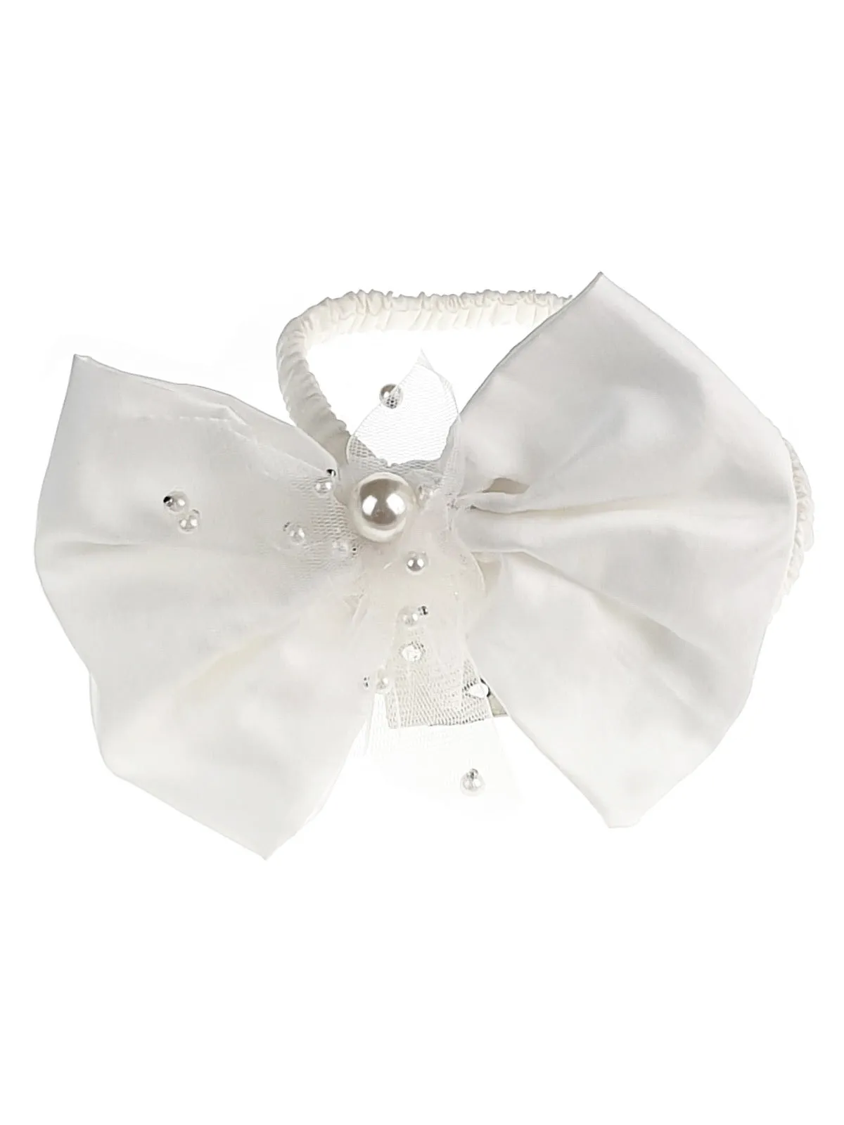 Girl's Headband with silk bow - LOVE