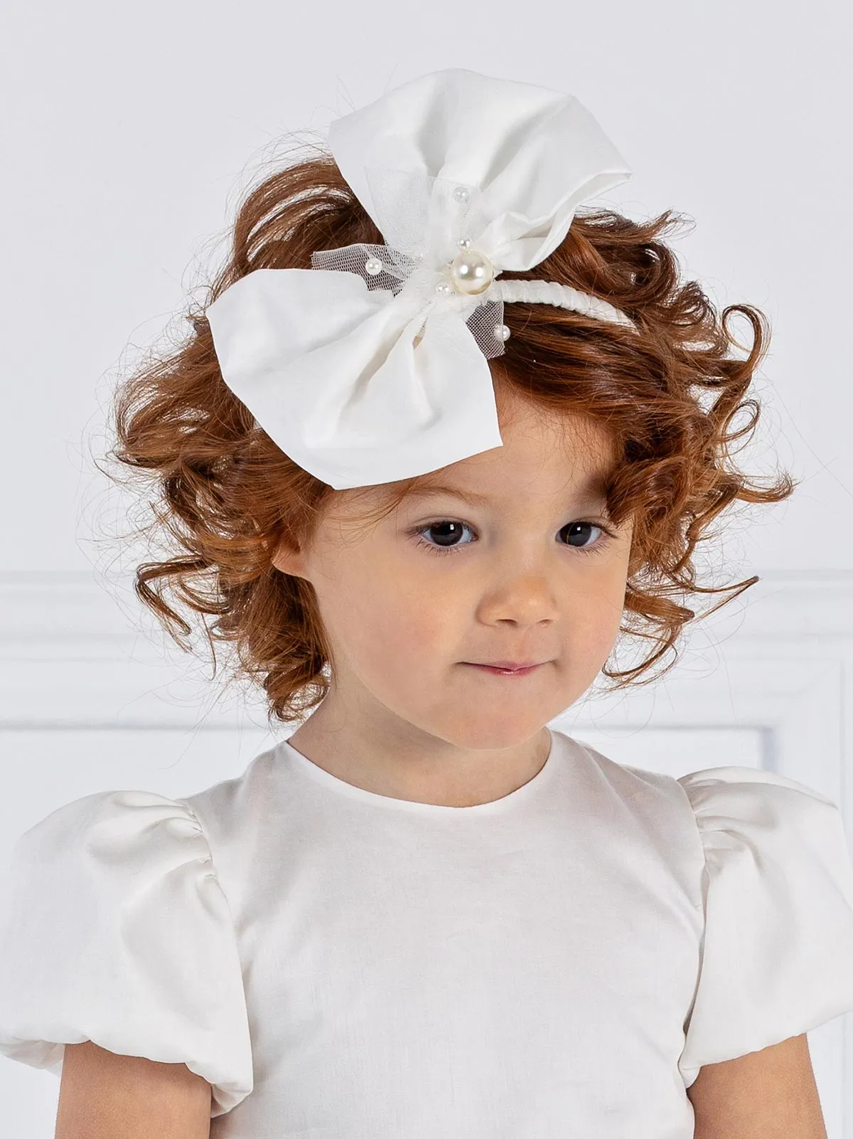 Girl's Headband with silk bow - LOVE