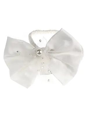 Girl's Headband with silk bow - LOVE