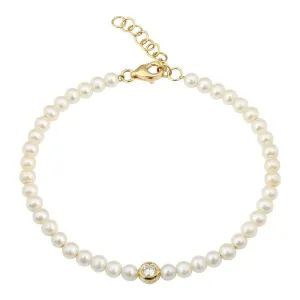 Gold Pearl Bracelet