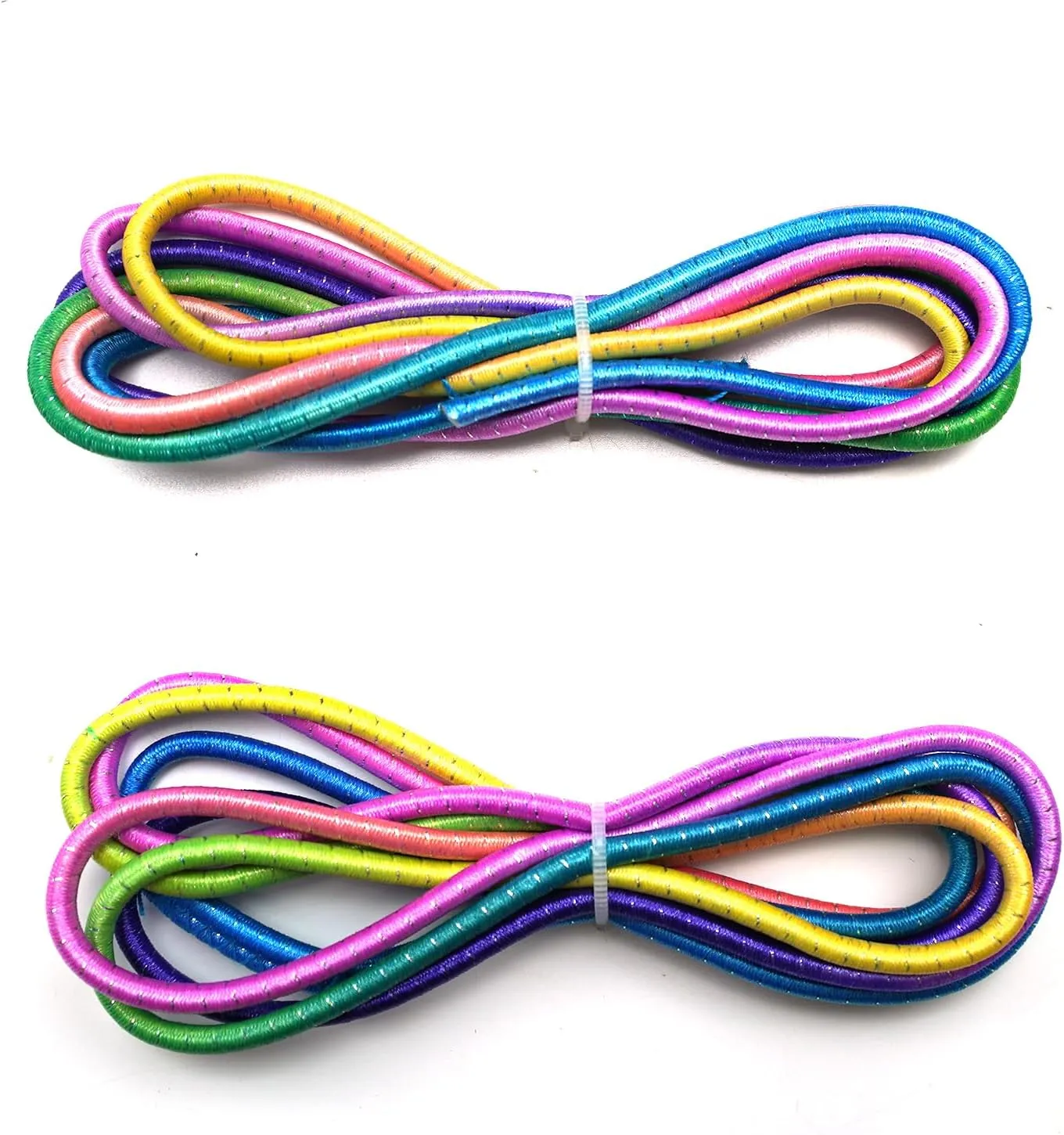 Gosu Toys Rainbow Chinese Jump Ropes Cats Cradle Bundle Pack for Kids Outdoor Indoor Play (12 Pack (24 Jumpropes))