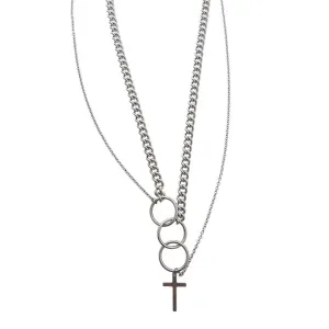 Harajuku Style Hip-hop Cross Pendant Personality Combination Punk