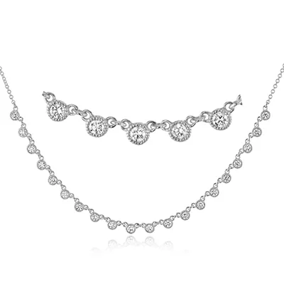 Harmonie Necklace in 18k Gold with Diamonds