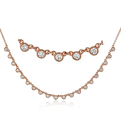 Harmonie Necklace in 18k Gold with Diamonds