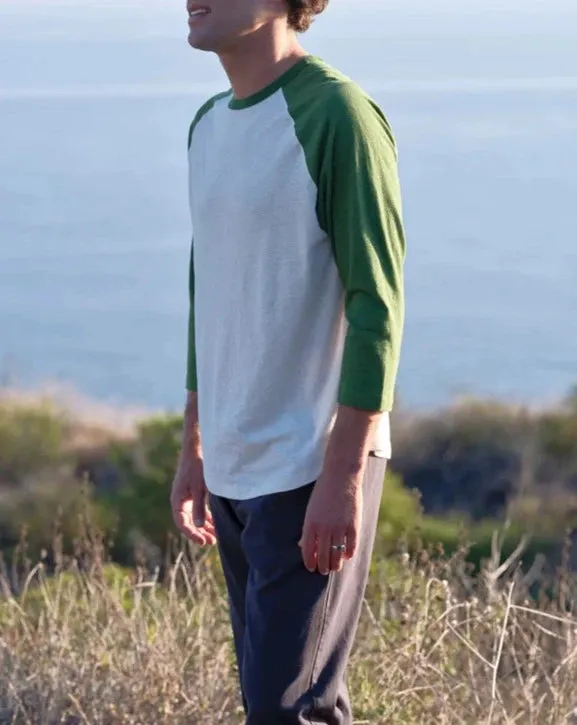 Hemp Baseball Tee in True Green
