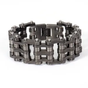Hot Leathers JWB4111 Triple Wide Gun Metal Bracelet