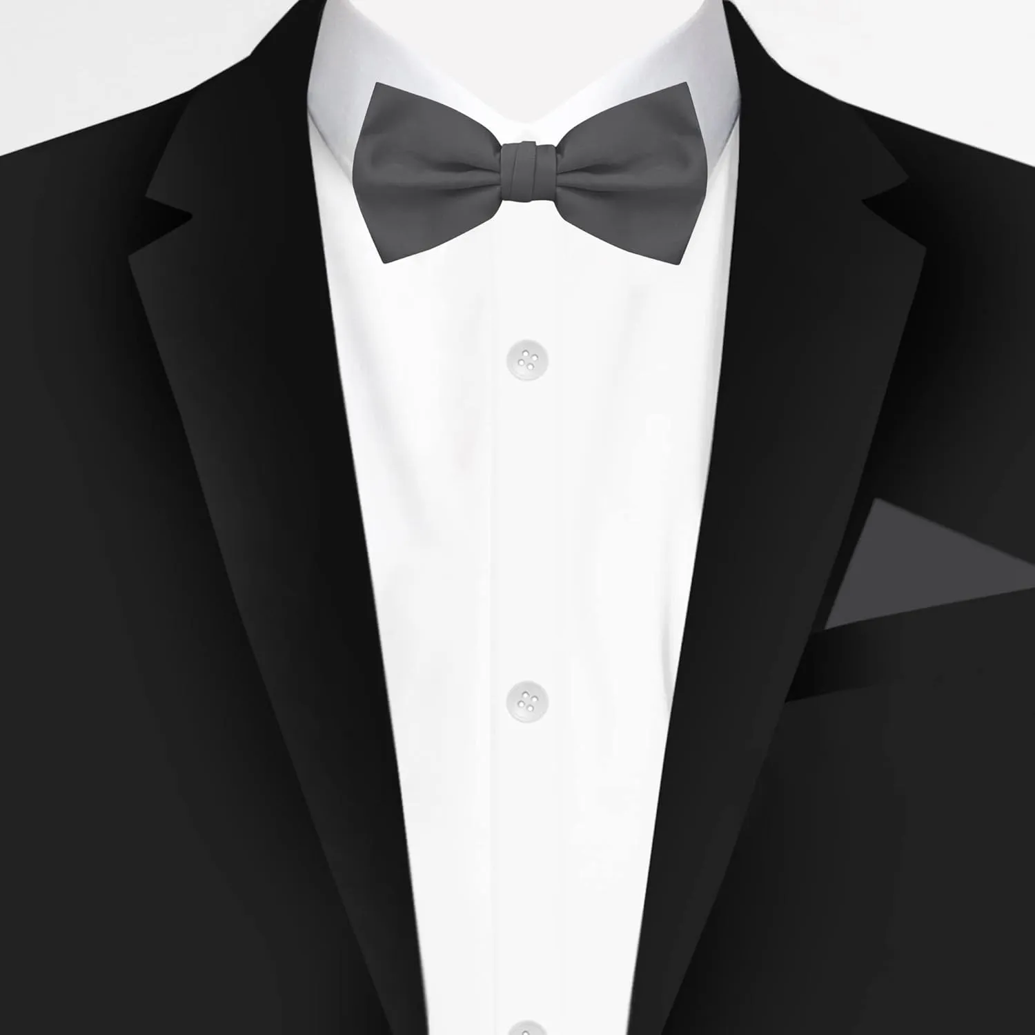 Jacob Alexander Men's Pretied Banded Adjustable Solid Color Bowtie