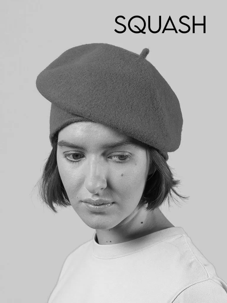 KOPKA Roll Up Woollen Beret - Cherry