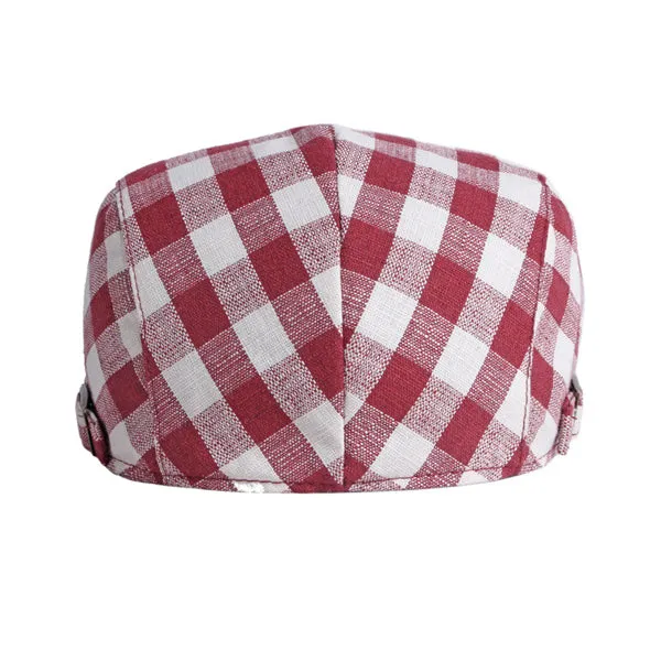 Korean Style Plaid Beret 韓版格紋貝雷帽 (KCHT2299)