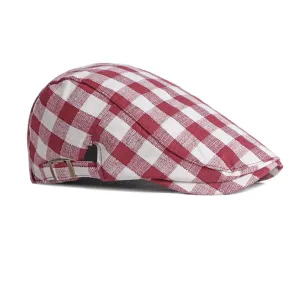 Korean Style Plaid Beret 韓版格紋貝雷帽 (KCHT2299)