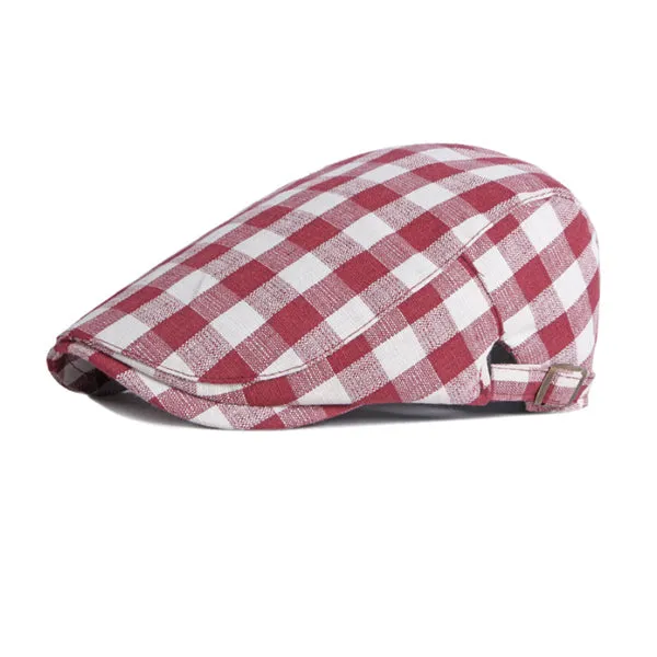 Korean Style Plaid Beret 韓版格紋貝雷帽 (KCHT2299)