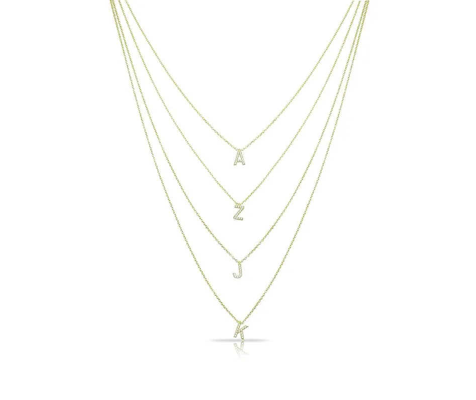 Layered Initial Necklace
