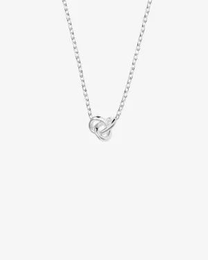 Le Knot drop necklace silver
