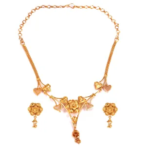 Leafy Art Slick Necklace Set