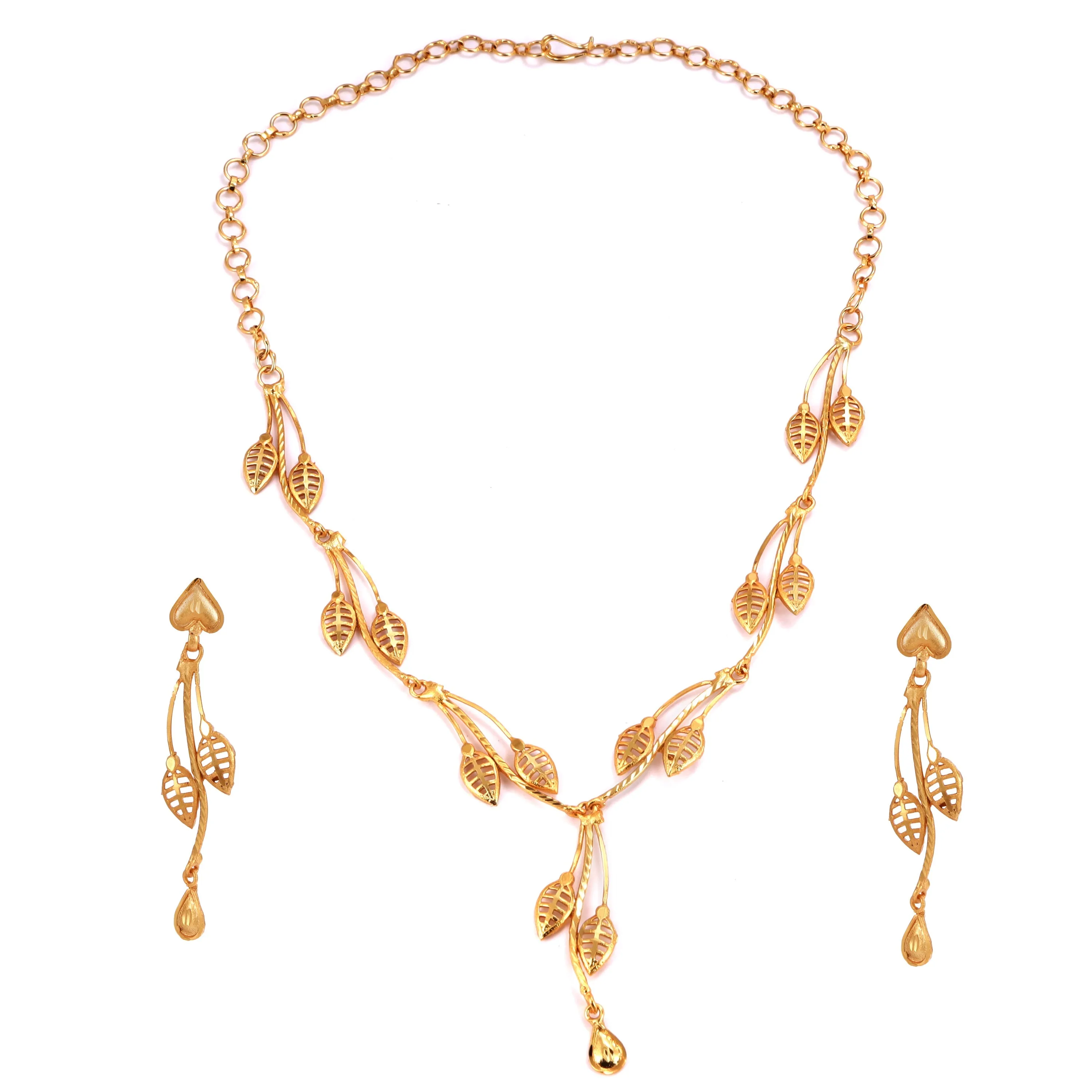 Leafy Bliss Slick Necklace Set