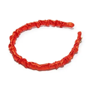 LIPSTICK RED JESSIE SILK HEADBAND