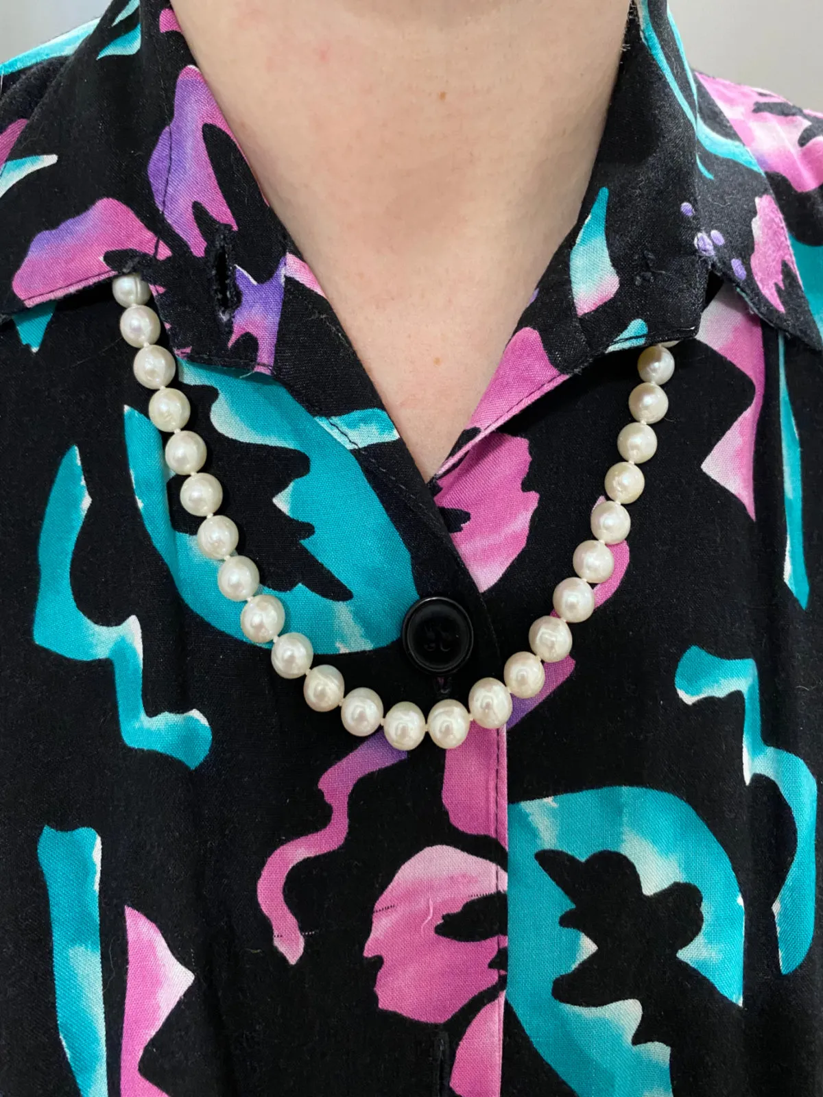 Long 8mm Pearl Strand Necklace