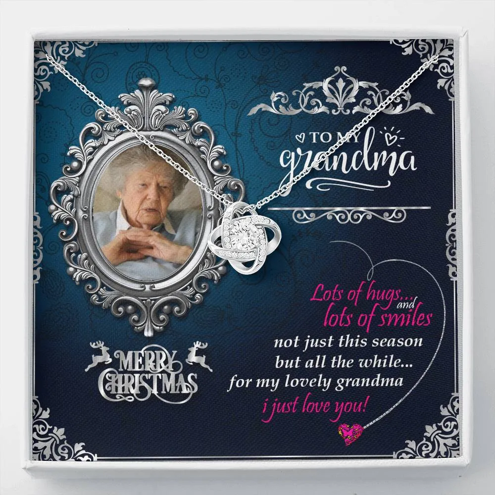 Marry Christmas Wish Knot Necklace For Grandma