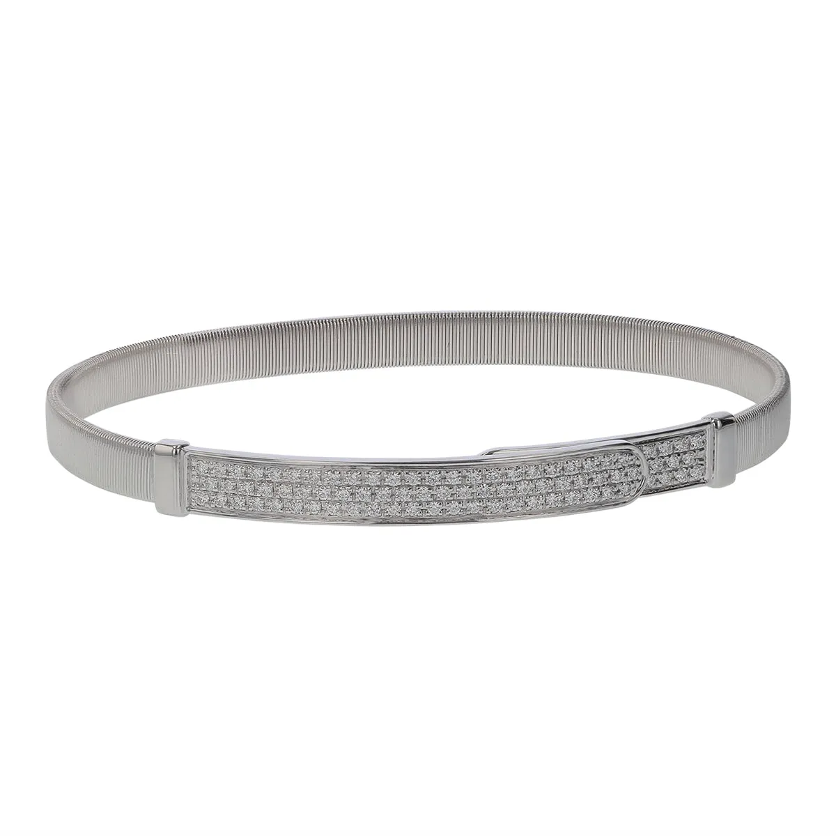 Masai 0.50Ct Diamond Bangle Bracelet in 18k White Gold