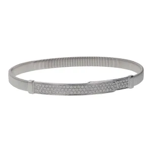 Masai 0.50Ct Diamond Bangle Bracelet in 18k White Gold
