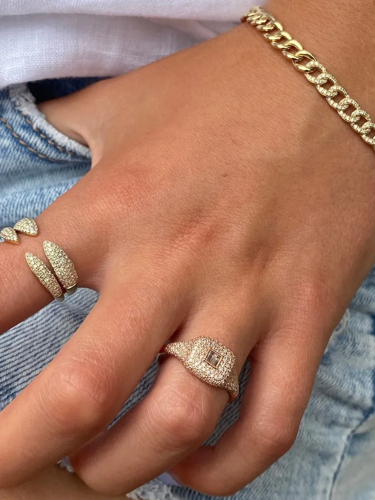 MEDIUM HALF DIAMOND CUBAN BRACELET