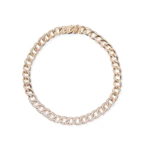 MEDIUM HALF DIAMOND CUBAN BRACELET