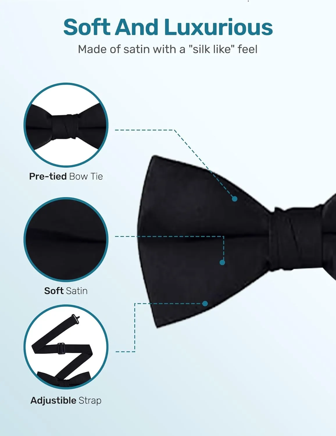 Men's Classic Pre-Tied Formal Tuxedo Bow Tie - S.H Churchill