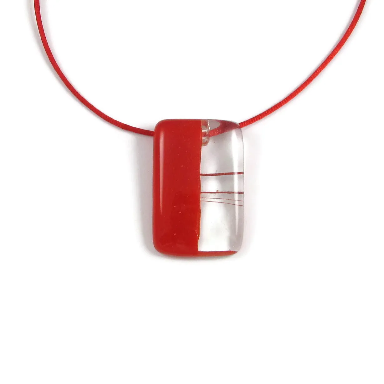 Mitad Glass Pendant - Pink