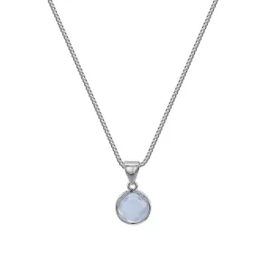 Moonlight Blue Necklace Clavicle Chain Jewelry Women's Gentle Wear Accessory