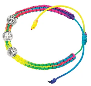 MULTI COLOR ST. BENEDICT CORD BRACELET-BR603C