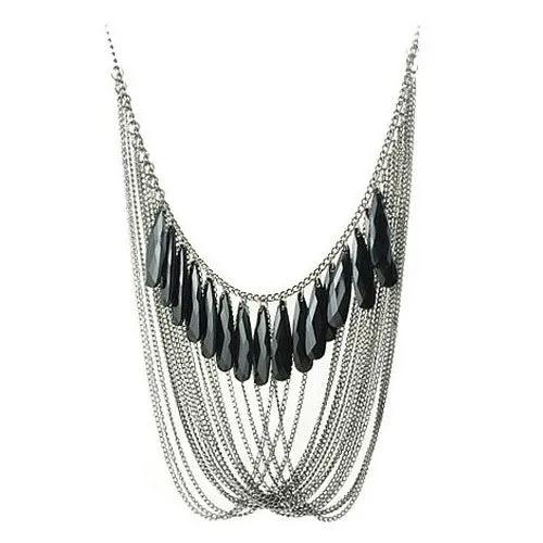 Multi Layer Necklace Black