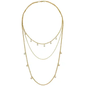Multi Layer Pearl Drop Necklace