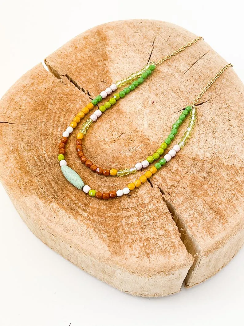 Multi-strand turquoise necklace