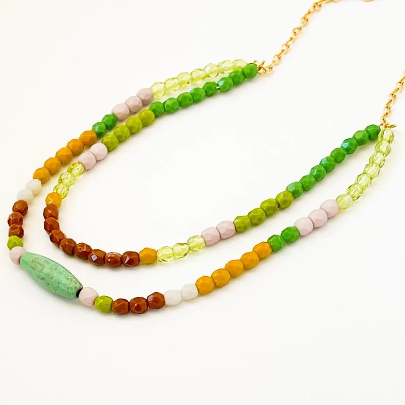 Multi-strand turquoise necklace