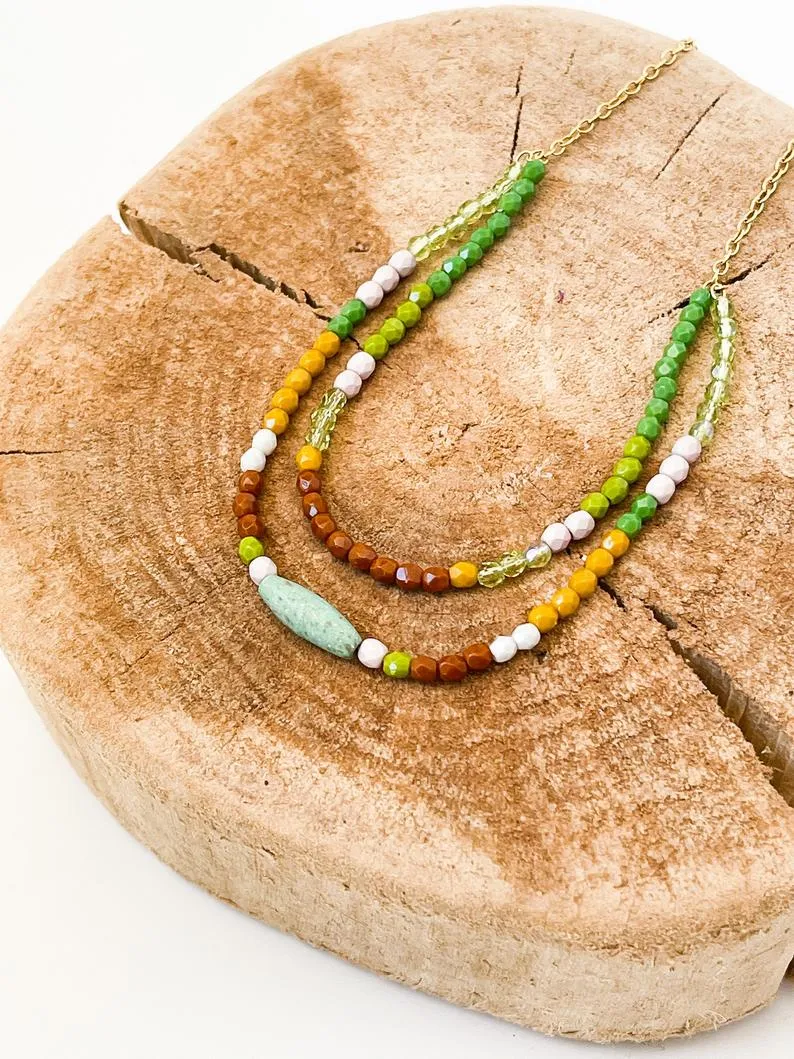 Multi-strand turquoise necklace