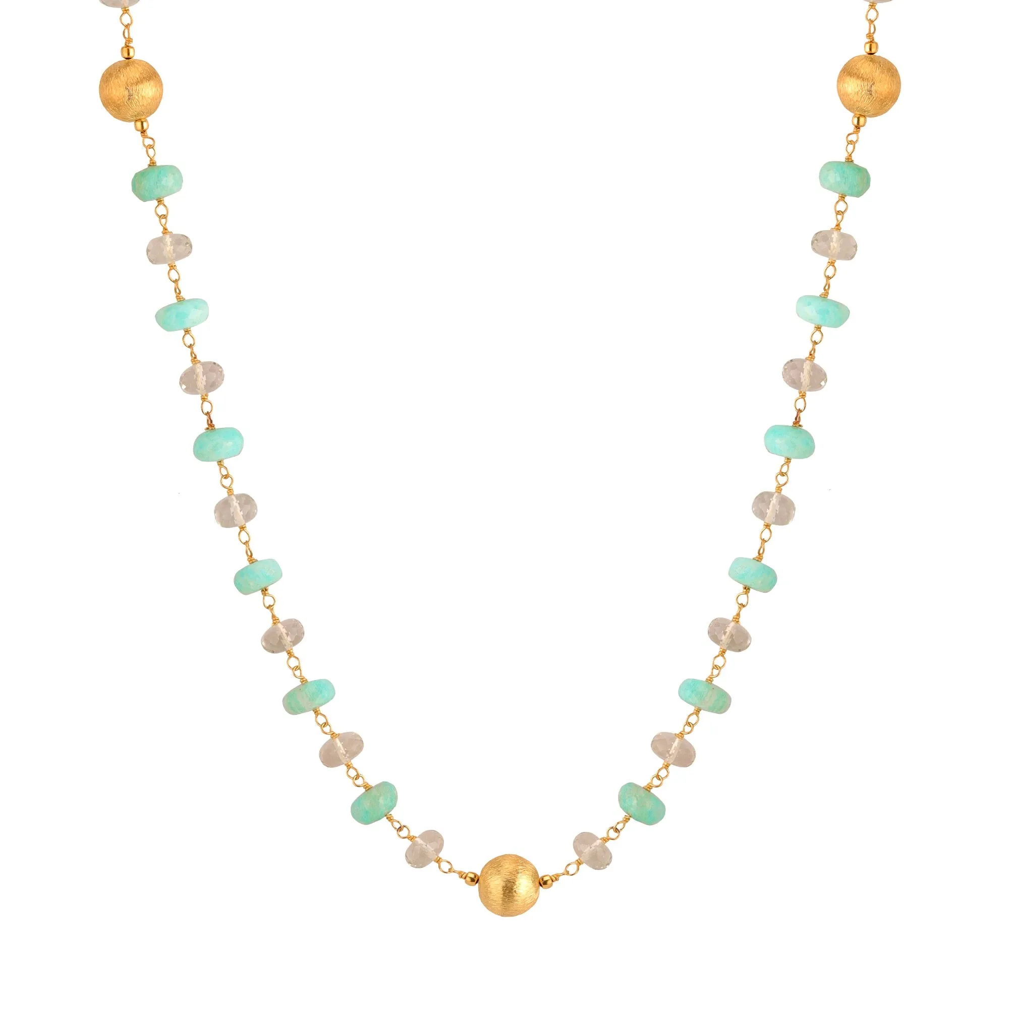 Necklace - Amazonite & Prasiolite