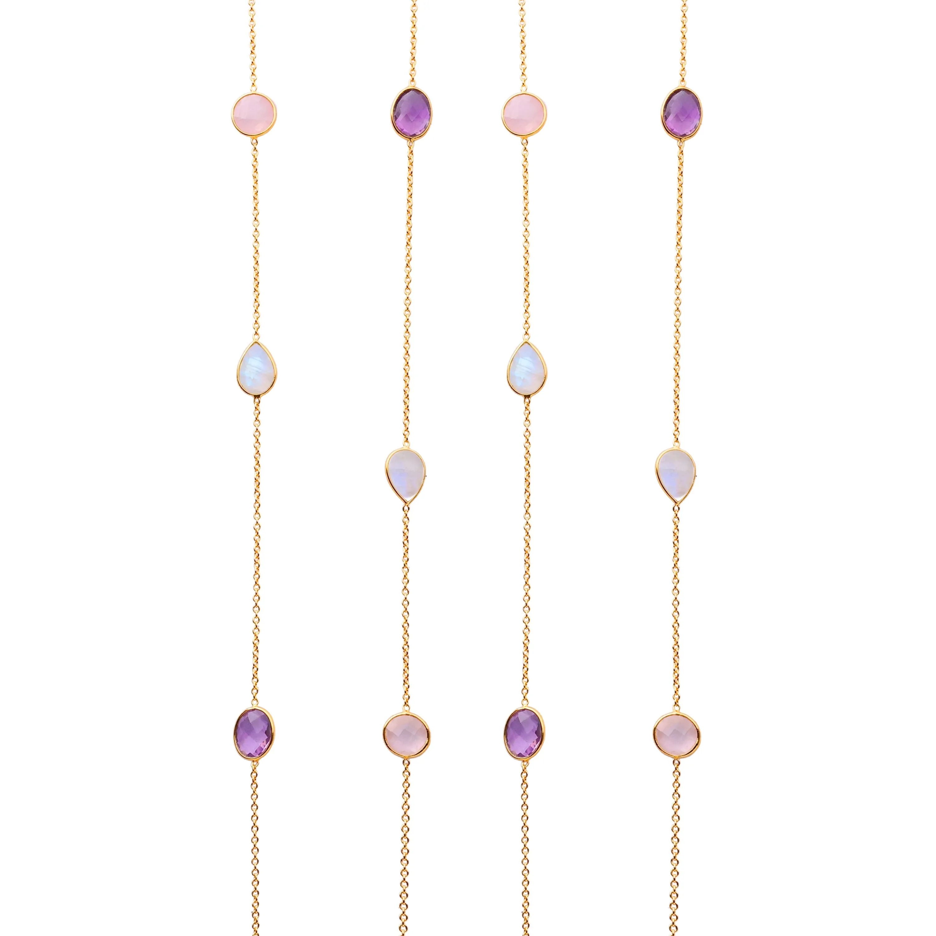 Necklace - Amethyst, Moonstone & Rose Quartz