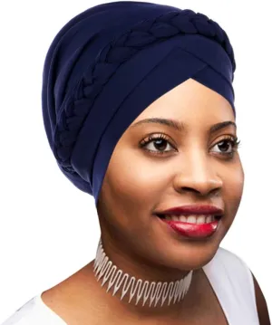 Novarena African Turban for Women Knot Pre-Tied Bonnet Beanie Cap Headwrap