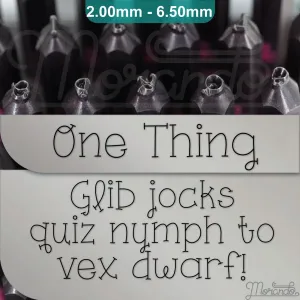 One Thing Metal Letter Stamps, full Alphabet.