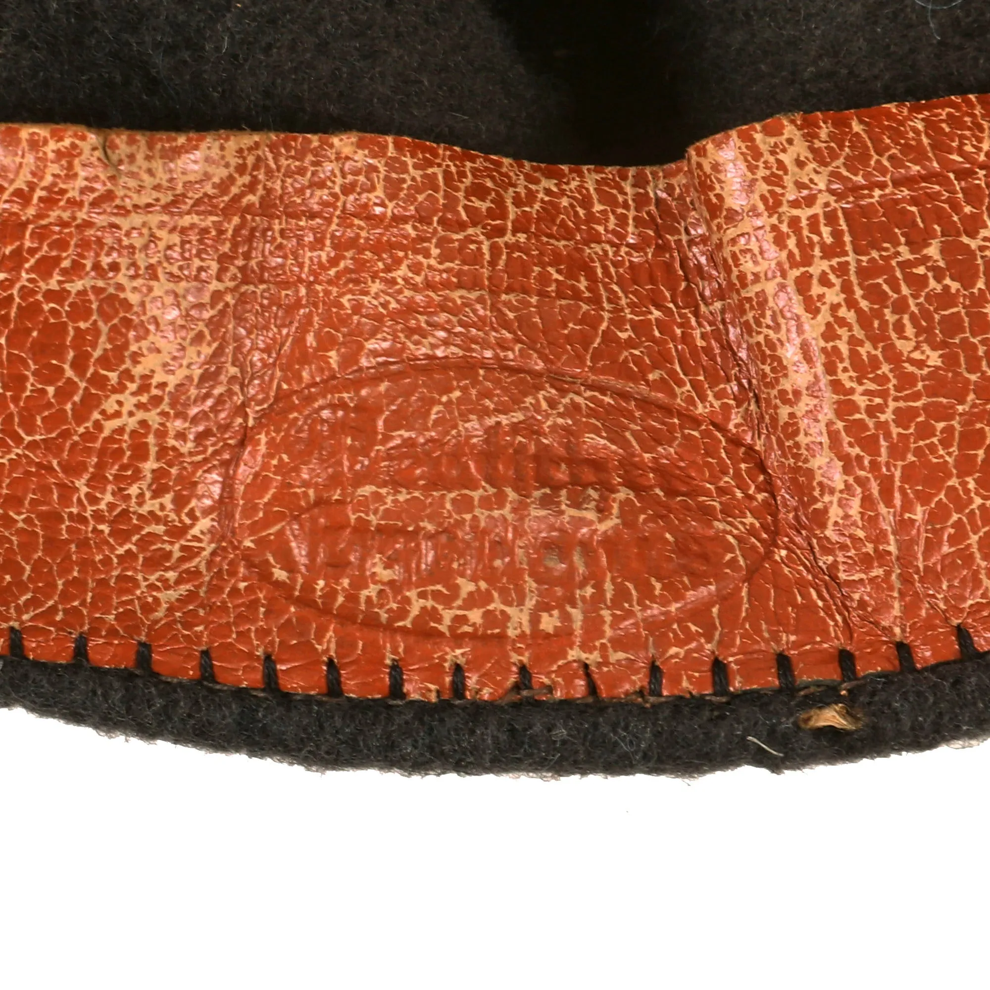 Original Rare German WWII NSFK National Socialist Flying Corps Service Beret with Faded Markings - Size 57