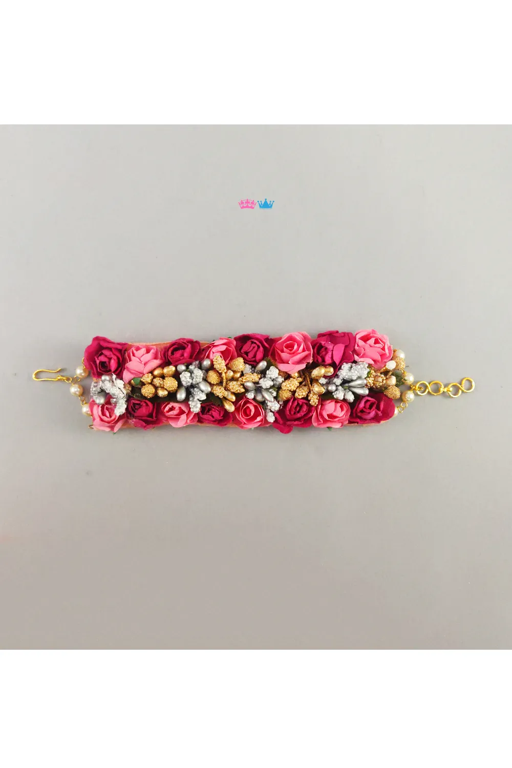 Paper flower multi color bracelet