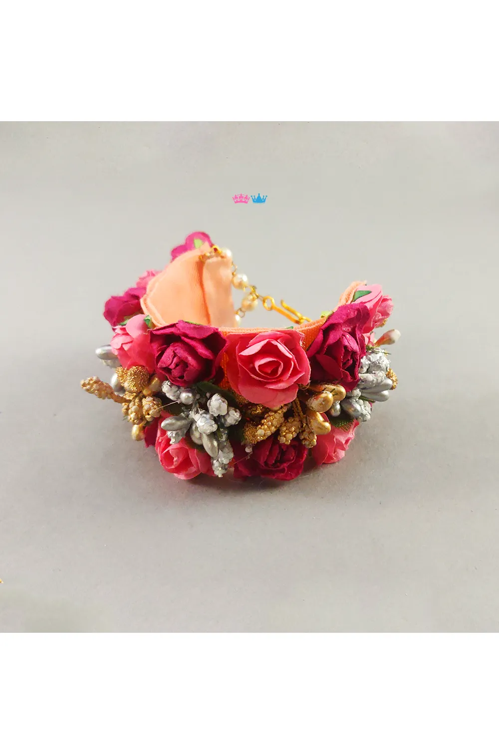 Paper flower multi color bracelet