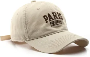 Paris Hat Unisex Baseball Cap Soft Sun Hat Adjustable Trucker Cap