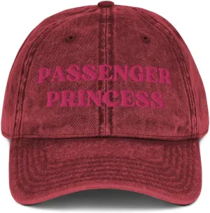 Passenger Princess Vintage Cap Sarcastic Y2k Hat Gift for Her Funny Meme Sarcasm Gift for Friend Women Embroidered Cap