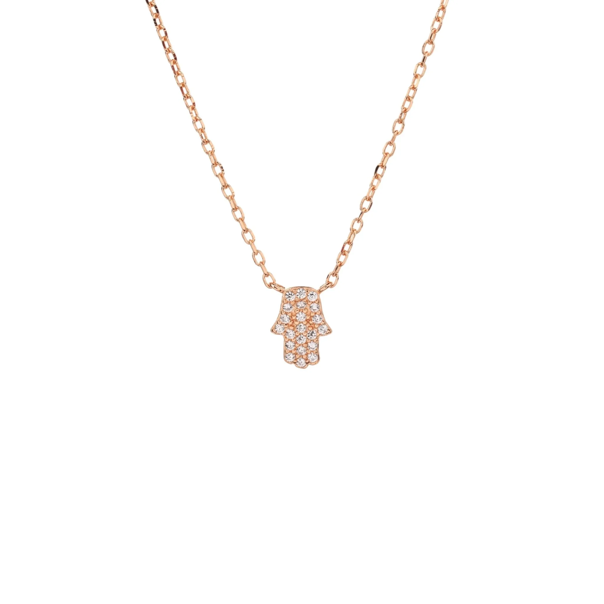 Pave Small Hamsa Necklace