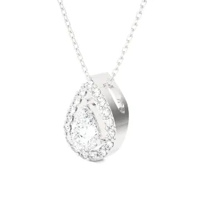 Pear-Shaped Lab Grown Diamond Solitaire Pendant