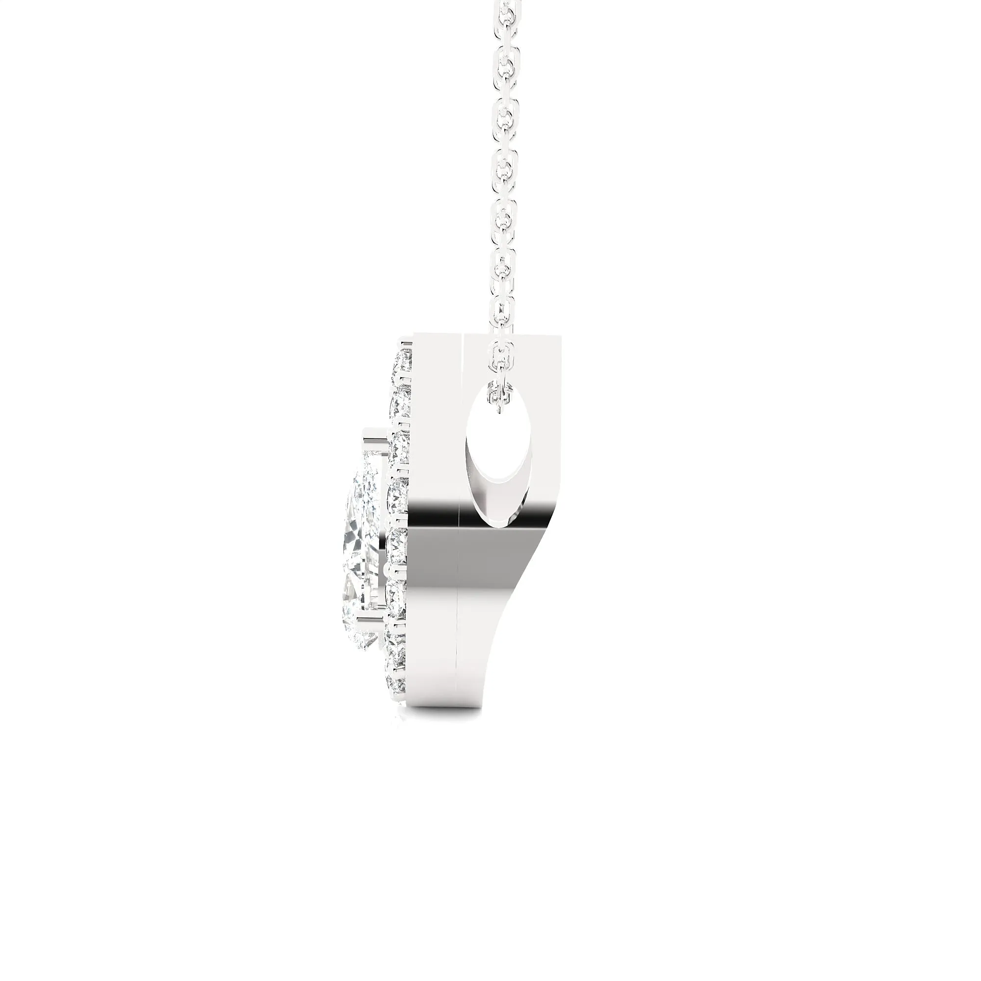 Pear-Shaped Lab Grown Diamond Solitaire Pendant
