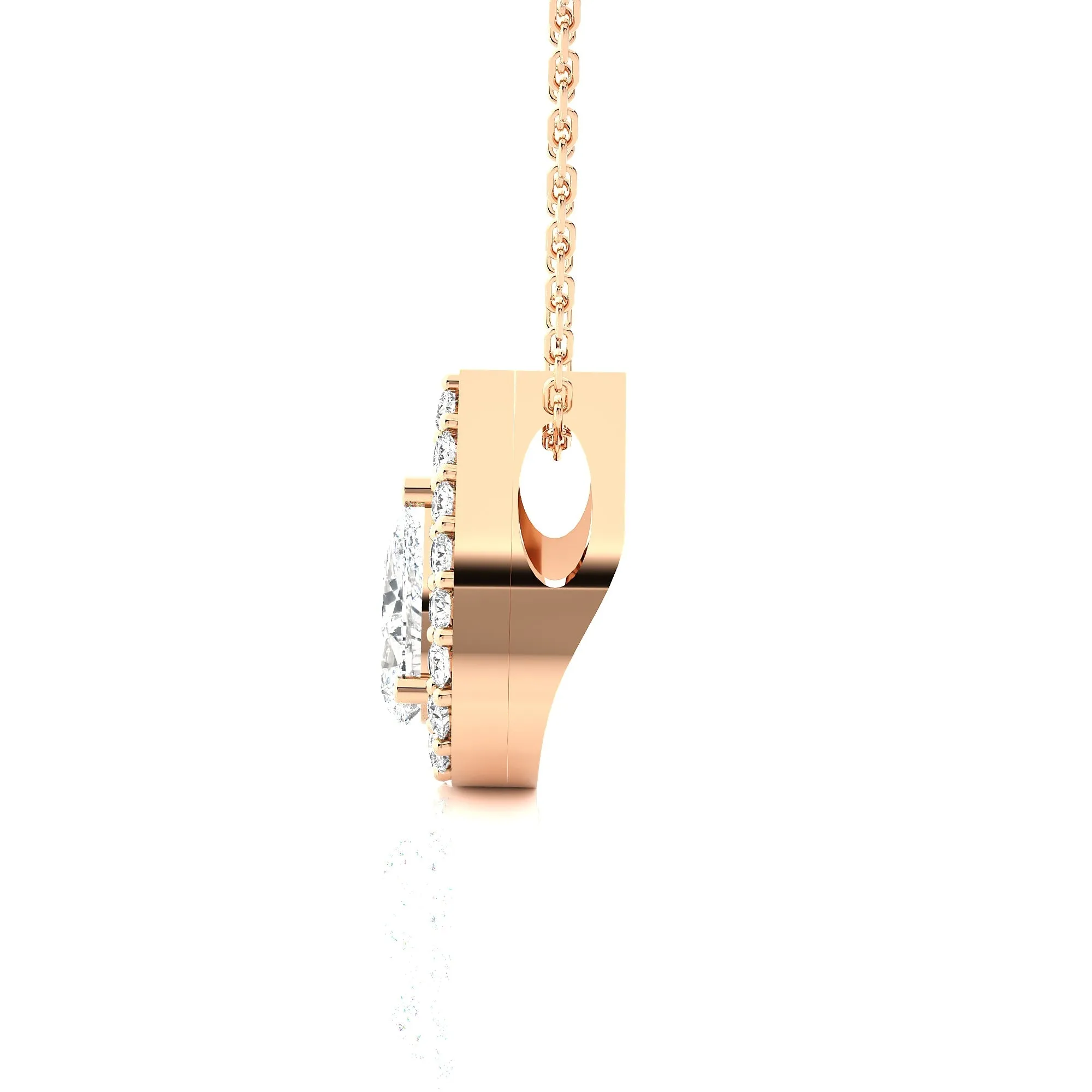 Pear-Shaped Lab Grown Diamond Solitaire Pendant