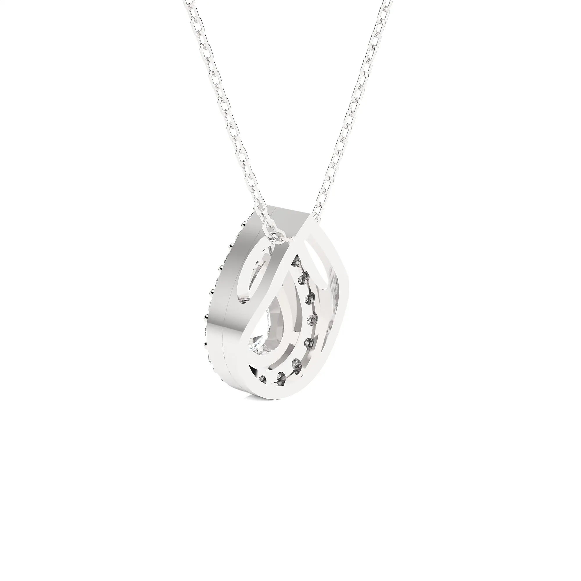 Pear-Shaped Lab Grown Diamond Solitaire Pendant